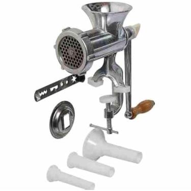 Imagem de Máquina De Moer Carne Manual N10 Aluminio Multiuso Com Acessórios Para Embutidos E Biscoitos