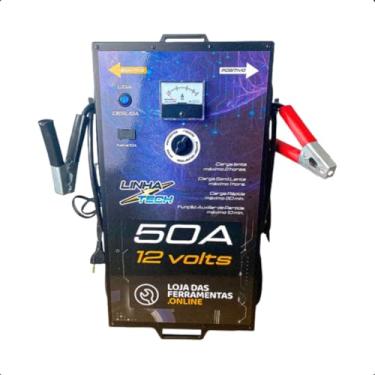 Imagem de Carregador de Bateria 50A 12V com Relógio Amperímetro e Auxiliar de Partida – Modelo Feron Bivolt