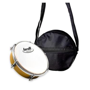 Imagem de Kit Tamborim Pele Leitosa Torelli TT404 Nat e Bag Tamborim