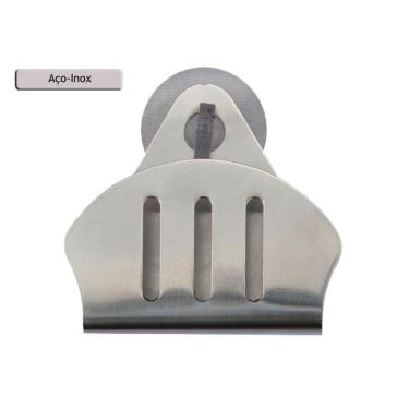 Imagem de Porta Esponja De Inox Com Ventosa Concha Com Esponja Magica