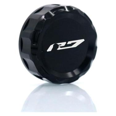 Imagem de Acessórios para motocicletas CNC tampa do reservatório de fluido de freio traseiro compatível com Y&AMAHA YZF R7 YZF-R7 YZFR7 2021 2022 2023 2024 (preto)