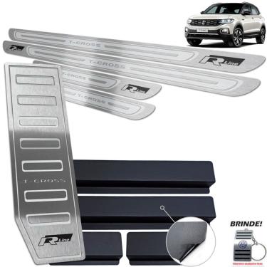 Imagem de Descanso + Soleiras Prata Alto Relevo T-Cross R-Line