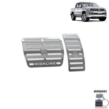 Imagem de Pedaleira Volkswagen Amarok Highline 2016 a 2020 Prata