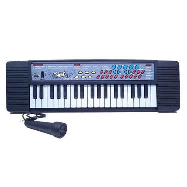 Imagem de Teclado 37 Teclas com Microfone Função Gravar Guitarra Violino BX-1655