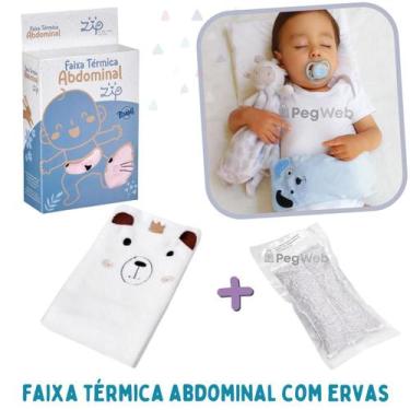 Imagem de Faixa Térmica Abdominal com Ervas Bebês Alivia Cólica Gases Cinta Seme