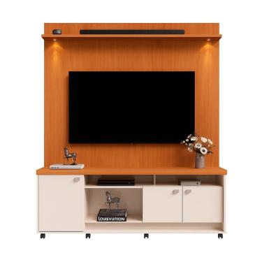 Imagem de Rack Bancada Com Painel Para Tv De Até 70 Com Led Luari Jequitiba-off White