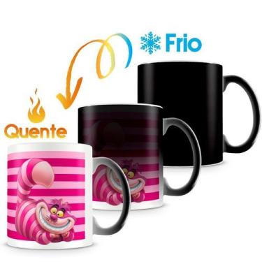 Imagem de Caneca Mágica Gato Risonho - Porcelana Termosensível - 325ml - Amo Can