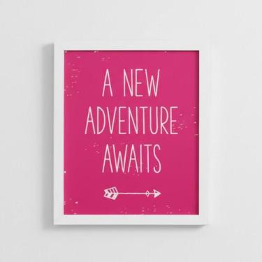 Imagem de Quadro Decorativo Quarto Infantil Bebê 25x30 Moldura - IC, aventura