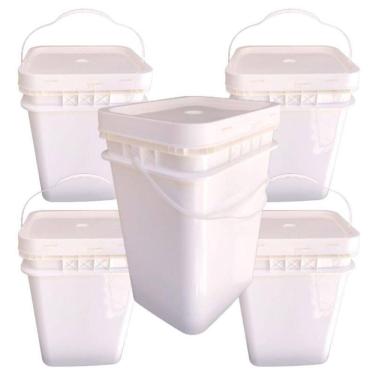 Imagem de Balde plast 20l retang p mudas 5 pçs