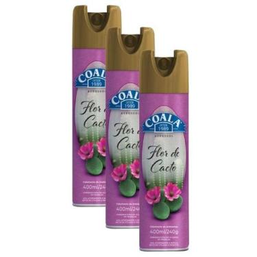 Imagem de kit 3 ODORIZANTE AMBIENTE COALA AERO Flor de Cacto 400ML