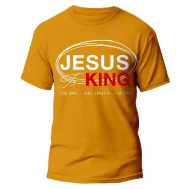 Imagem de  Camiseta Cristã  Jesus Is King  O Caminho, A Verdade e A Vida  - prop