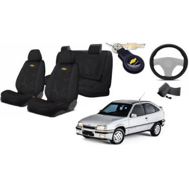 Imagem de Kit Capas Tecido Elegantes para Bancos Kadett 1989+1999 + Volante + Ch