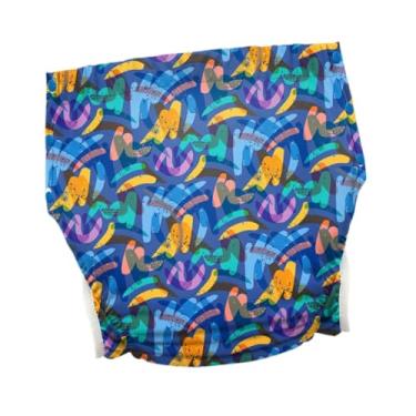 Imagem de oshhni Capa de fralda de pano para adultos, calça para mulheres e homens, para idosos, reutilizável, à prova de vazamento, macia, à prova d'água, Azul Escuro, Xl