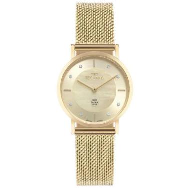 Imagem de Relógio Technos Feminino Ref: 2025Ltx/1X Slim Safira Dourado
