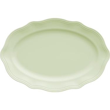 Imagem de Germer, Travessa oval em porcelana, modelo Cottage, refratária, Tamanho P, Verde