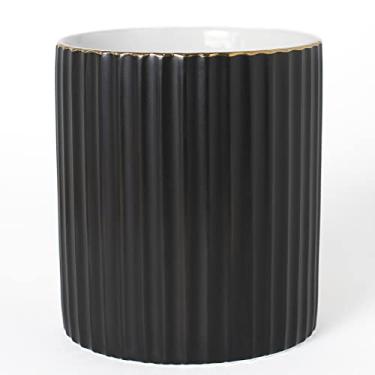 Imagem de Pen Holder for Desk, Ceramic Pencil Cup Office Desk Organizer, Makeup Brush Holder, Black