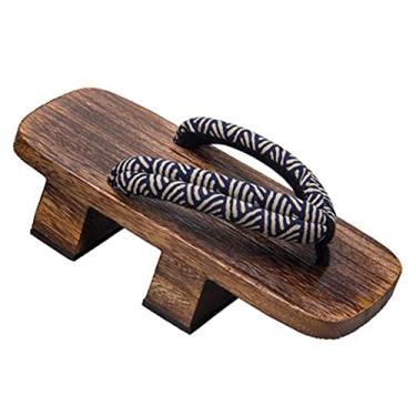 Imagem de Chinelo de madeira estilo japonês cosplay Ninja chinelo Geta sandália tamancos, Multicolorido-07, 28cm