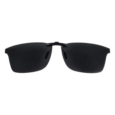 Imagem de Óculos de sol clip-on polarizados para Ray-Ban RX6335 RB6335, Preto, 56 X 17