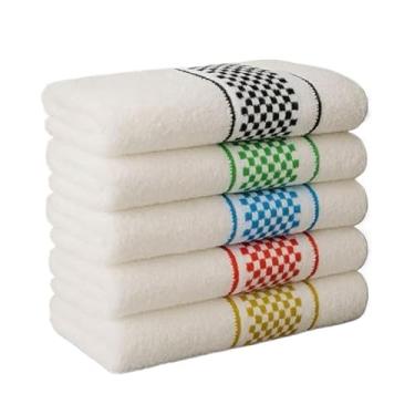 Imagem de Kit 6 Panos de Prato Copa 40x65 Jacquard Atoalhado Toalha De Cozinha(PANO DE PRATO XADREZ SORTIDOS)