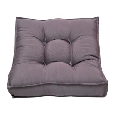 Imagem de Almofada Futon 40x40 Quadrado Assento Banco Shelter(Cinza)