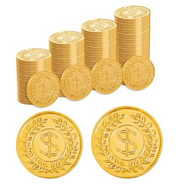 Imagem de Vonokee Plastic Gold Coins, Pirate Coins Bulks for Halloween,St.Patrick's Day Treasure Hunts, Chests, Cauldrons Decorations & Party Favors (72 Pieces)