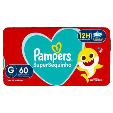 Imagem de Fralda Descartável Pampers Supersequinha Super G 60 Unidades
