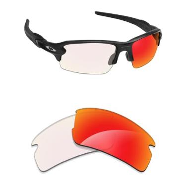 Imagem de Alphax Lentes de reposição adaptáveis fotocromáticas espelhadas não polarizadas para óculos de sol Oakley Flak Draft OO9364