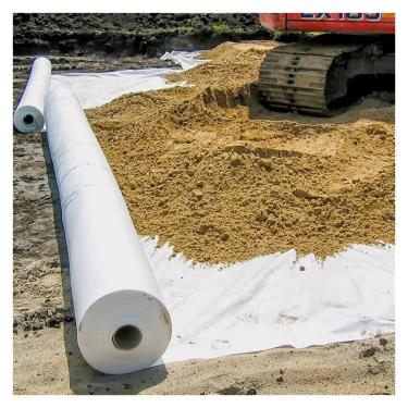 Imagem de SRSRS Tecido geotêxtil não tecido de 200 ml para drenos franceses e paisagismo - Estabilização de solo de alta permeabilidade (1 m x 2 m de largura) (2 m x 5 m/6,5 pés x 16,4 pés LxC)
