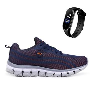 Imagem de Tenis Masculino Para Caminhada Academia Dia a Dia + Relógio Digital Fi