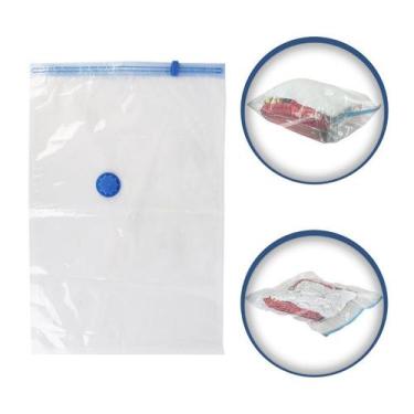 Imagem de Kit 06 Sacos Organizador a Vácuo Transparente P 50cmx70cm - CLEAN TECH
