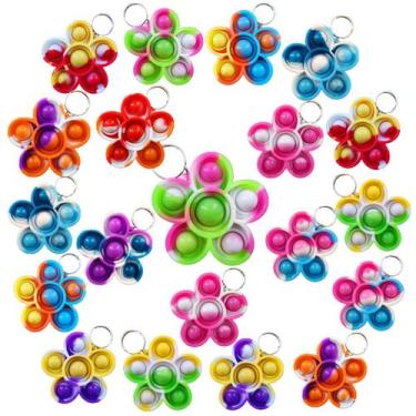 Imagem de Fidget Toy Roaqua, 100 pacotes de silicone Flower Mini Pop