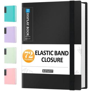 Imagem de Pasta de documentos Sooez 72 Pocket Binder 8,5x11 com elástico