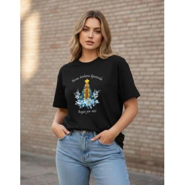 Imagem de Camiseta Nossa Senhora Aparecida Mãe Rainha Católica Cristã - Genérica