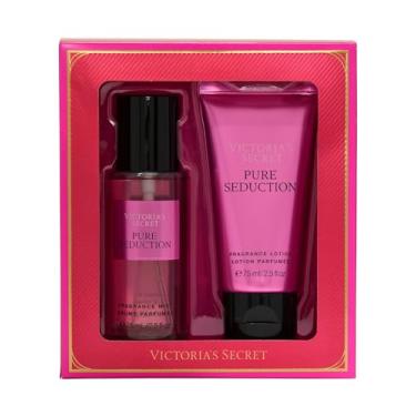 Imagem de Victoria's Secret Conjunto de mini fragrância Pure Seduction para presente, notas de ameixa com suco e frésia triturada