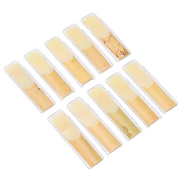 Imagem de Mingzhe 10 Peças Palhetas de Saxofone Alto 2.5 e Acessórios de Sopro Plano Sax Com Estojo Transparente para Músicos