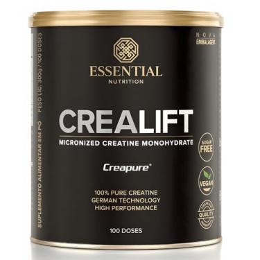 Imagem de Essential Nutrition Crealift, Creatina Creapure Monohidratada Micronizada, 300g, 100 Doses, Vegano, Sem Açúcar
