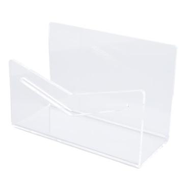 Imagem de Aqur2020 Organizador de Cartas de Suporte de Correio, Suporte de Correio Acrílico de Envelope de Mesa Com Base de Borracha Antiderrapante para Escritório, Escola e Casa (Transparente)