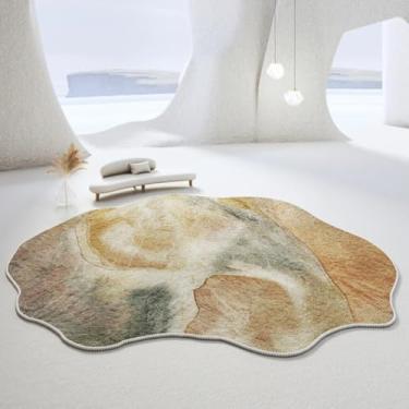 Imagem de Tapetes para sala de estar, leves, luxuosos, de formato irregular, decoração de quarto, macios e felpudos, tapete grosso para casa (200x250 cm/A)