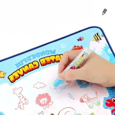 Imagem de Tapete Mágico de Desenho Aquático para Crianças | 44x32cm | Quadro Flexível para Colorir com Canetas Mágicas | Placa de Pintura | Brinquedos Educativos Montessori | Brincadeira sem Manchar