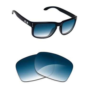 Imagem de Alphax Lentes de reposição azul gradiente não polarizadas para óculos de sol Oakley Portal OO9446