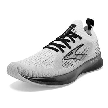 Imagem de Brooks Tênis de corrida masculino Levitate StealthFit 5 Neutral, Branco/cinza/preto, 39