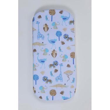 Imagem de Colchonete para Carrinho Zoologico Azul bebe Jacaré Crocodilo com Espu