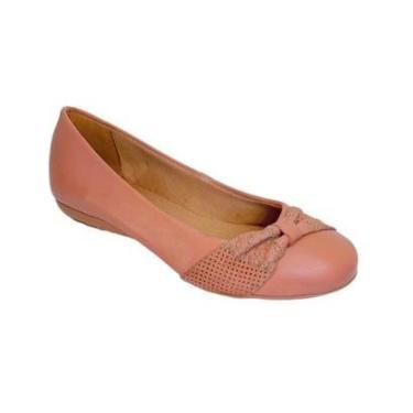 Imagem de Sapatilha Fem Bottero Couro Atanado Napoli Amêndoa 346603-17-Feminino