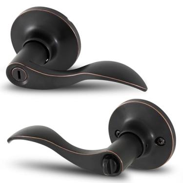 Imagem de Alavanca de porta Honeywell 8106402 Wave Privacy para privacidade, bronze polido a óleo