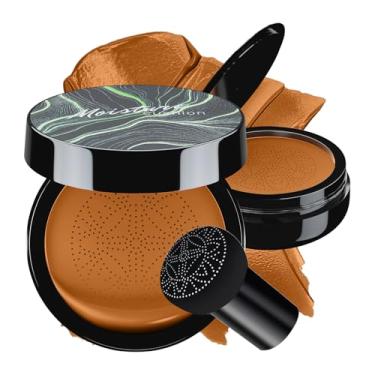 Imagem de OETUIOW Base De Maquiagem Facial Mushroom Head Air Cushion - Bb Para Pele Madura, Corretivo Hidratante, Iluminador, Duradouro, Tom Uniforme Todos Os Tipos (Profundo)