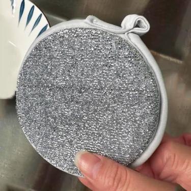 Imagem de Esponjas multiusos para lavar louças sem arranhões panela pratos esponja de limpeza dupla face arame de cozinha panos de lavagem, 12 * 2,5 cm (1 peça)
