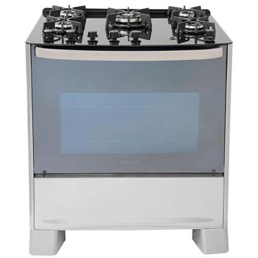Imagem de Fogão Suggar Master Grill 5 Queimadores Mesa Vidro Prata Inox 127V FGVMTG511PRIX