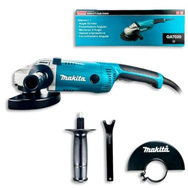 Imagem de MAKITA Esmerilhadeira Angular GA7020 2200W 180mm 8500RPM c/Alto Torque p/Corte Preciso e Desbaste Rápido em Aço Metal e Concreto p/Uso Industrial 110v