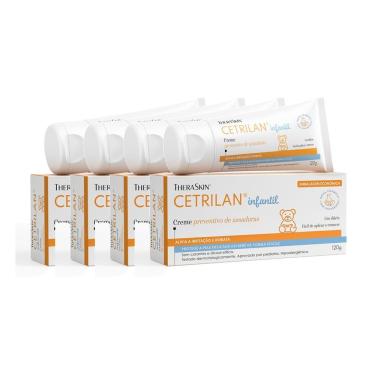 Imagem de Kit 4 Cetrilan TheraSkin Creme Contra Assadura 120g