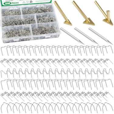 Imagem de Yauhar Kit de solda de plástico 1206 peças com caixa de armazenamento, grampos quentes de 0,6 mm 0,8 mm, pontas de pistola de ferro de solda e acessórios de soldador de cabeça de cobre triangular para